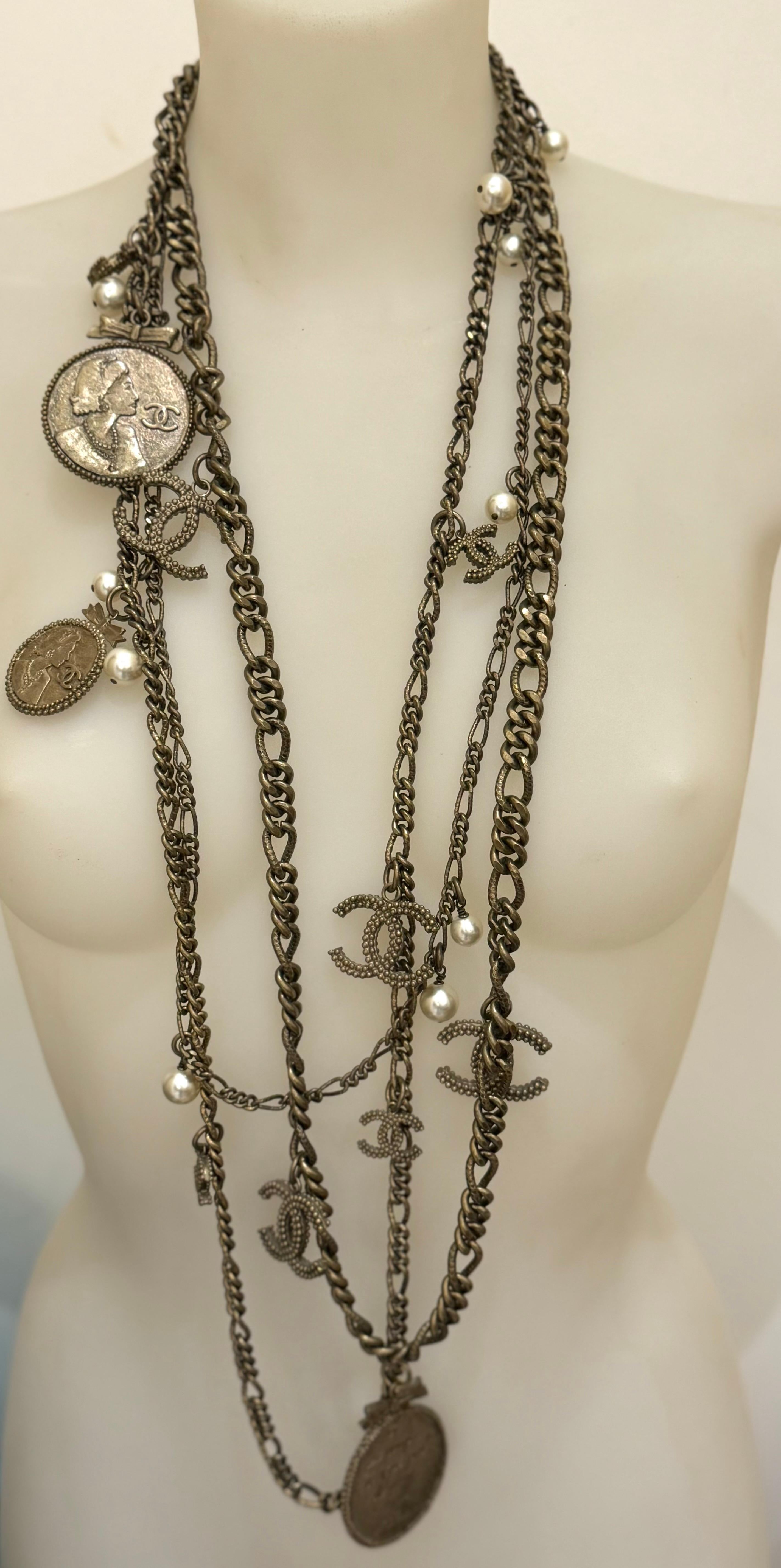 Rare Chanel 2005 the devil wears Prada multi strand sautoir necklace in vendita 7