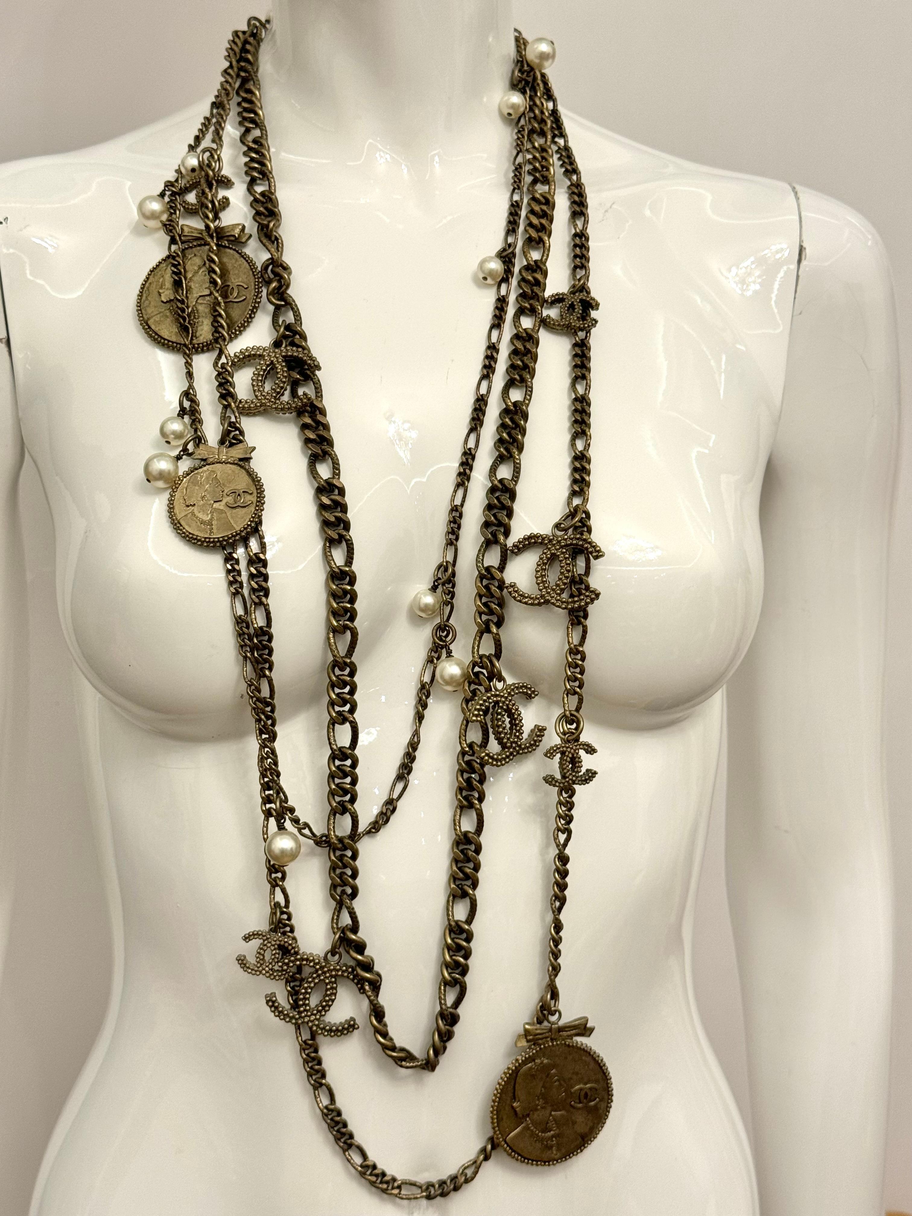 Rare Chanel 2005 the devil wears Prada multi strand sautoir necklace in vendita 12