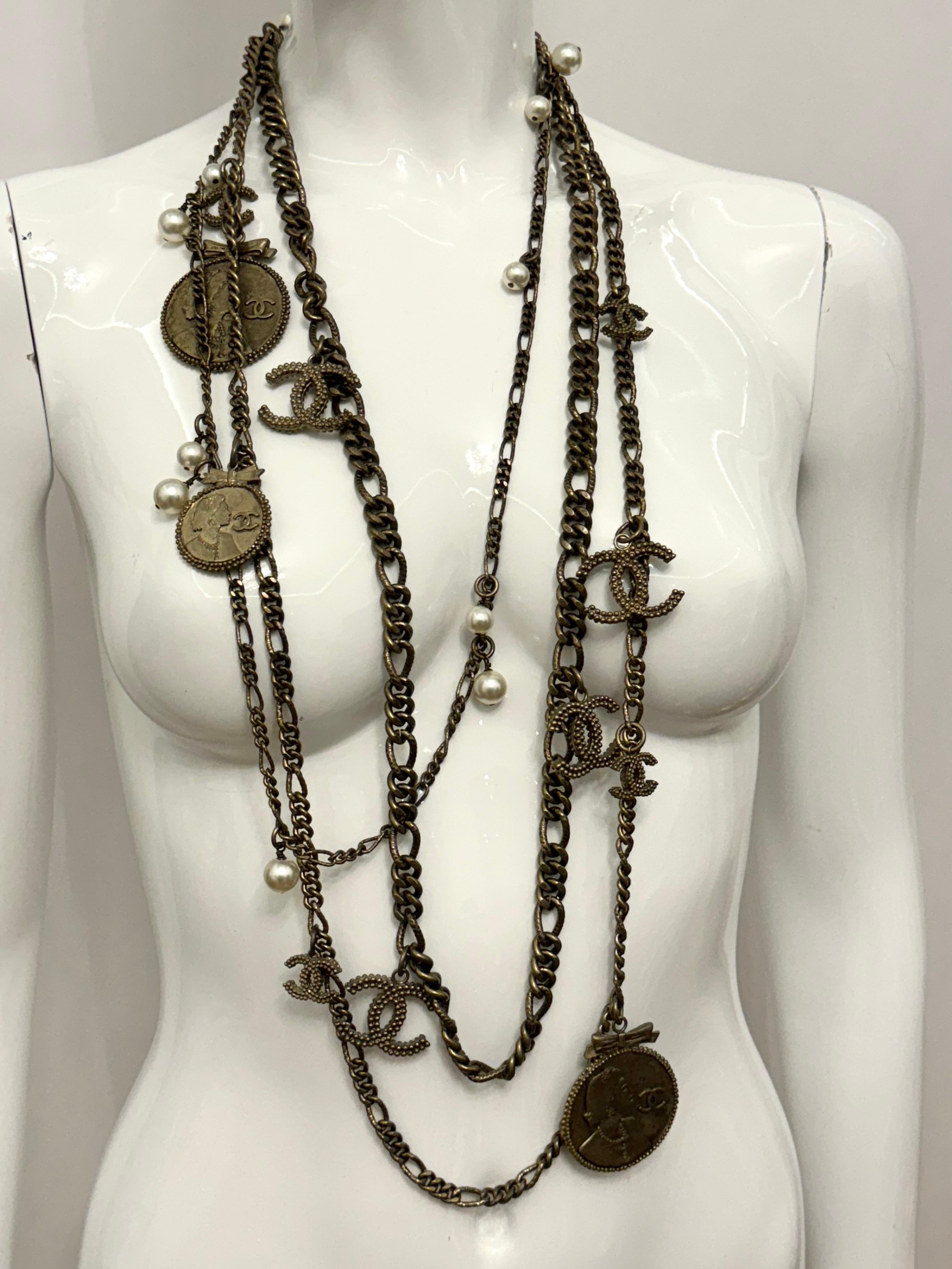 Rare Chanel 2005 the devil wears Prada multi strand sautoir necklace in vendita 13