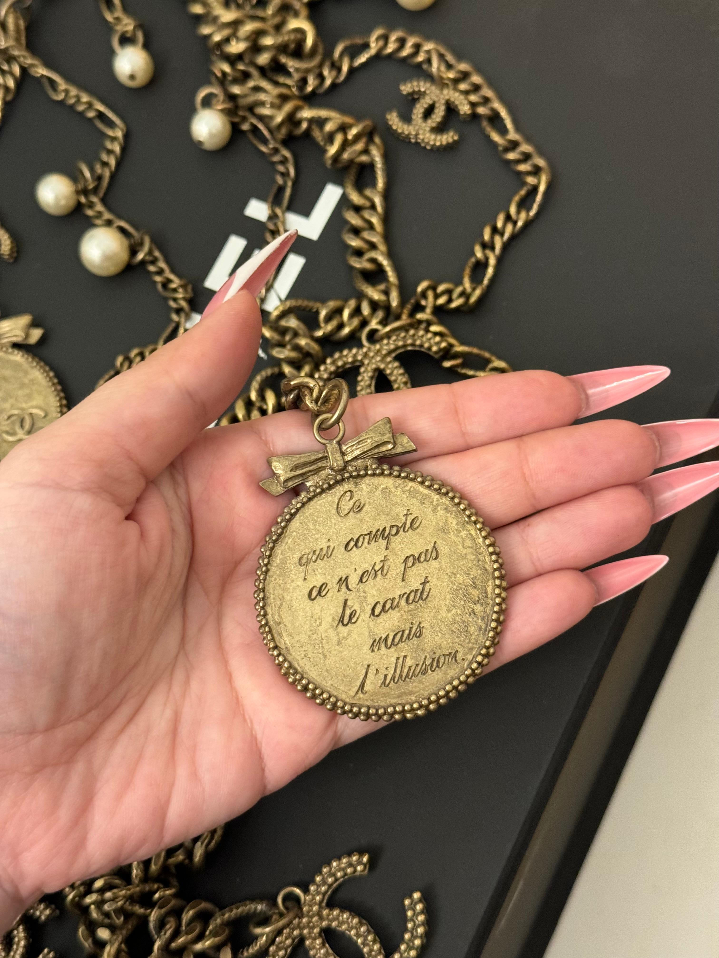 Rare Chanel 2005 the devil wears Prada multi strand sautoir necklace in vendita 3