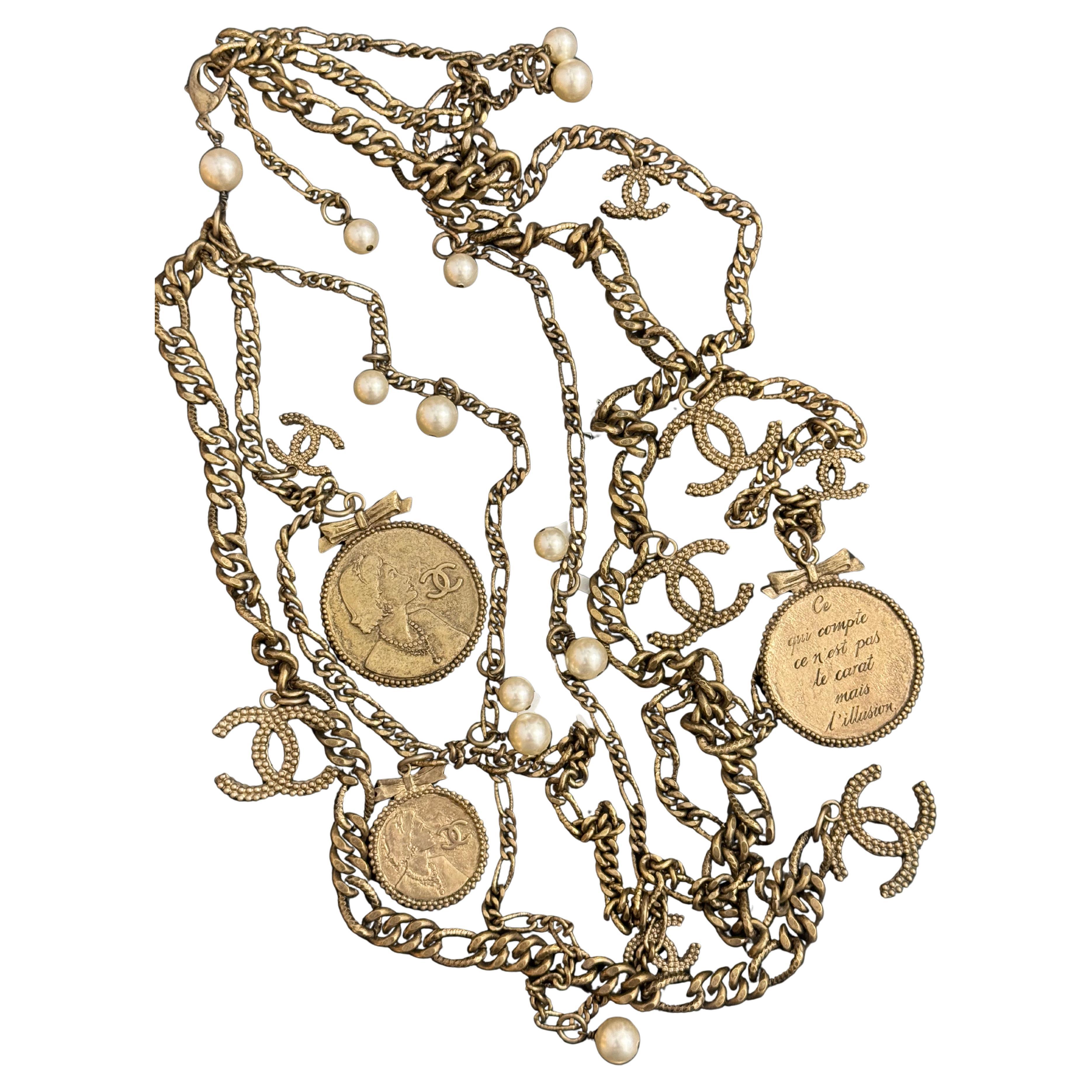 Rare Chanel 2005 the devil wears Prada multi strand sautoir necklace in vendita