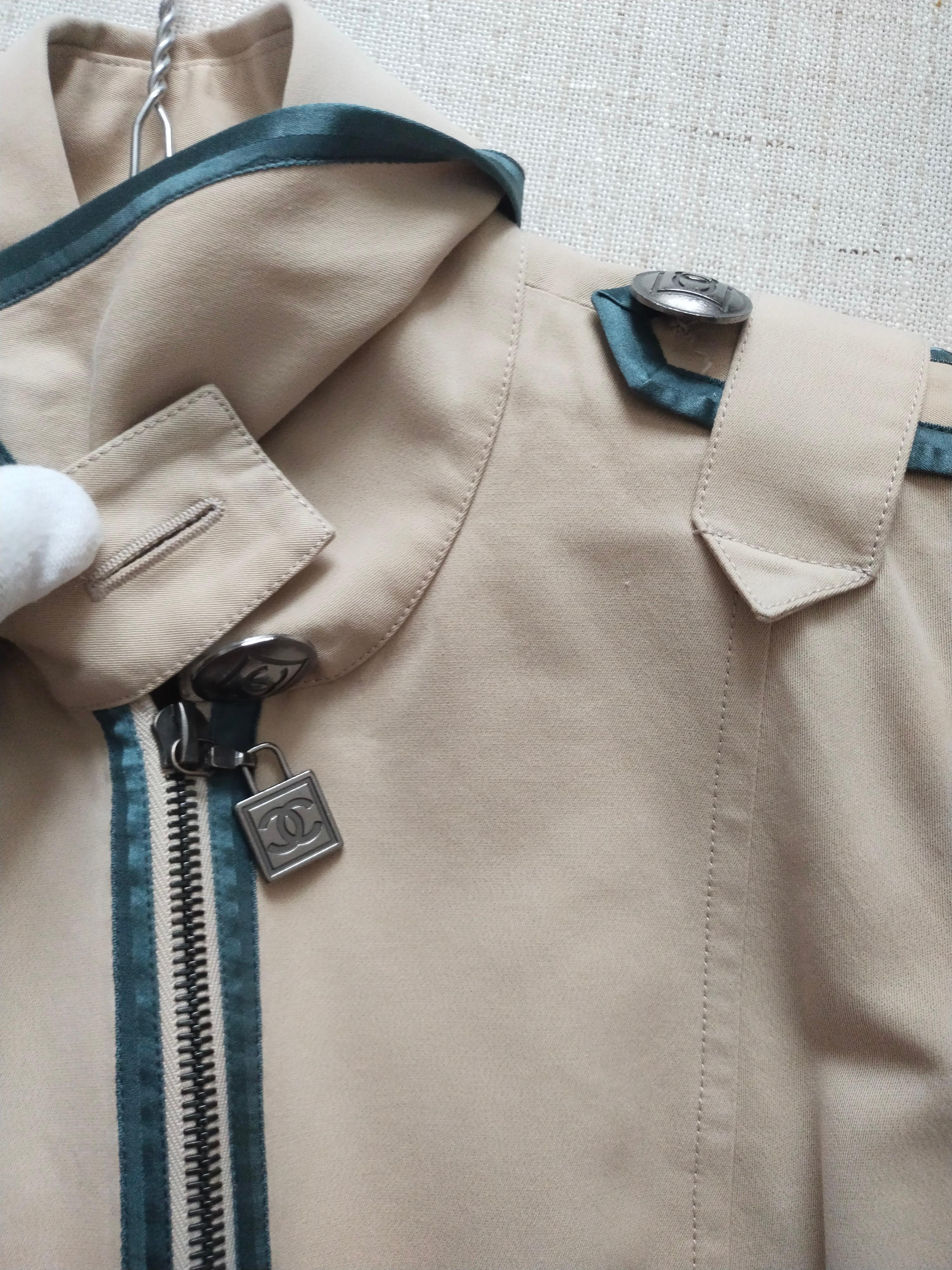 Rare! Chanel 2008 08P jacket 2008 Karl Lagerfeld CC logo buttons France 38 US 8 For Sale 8