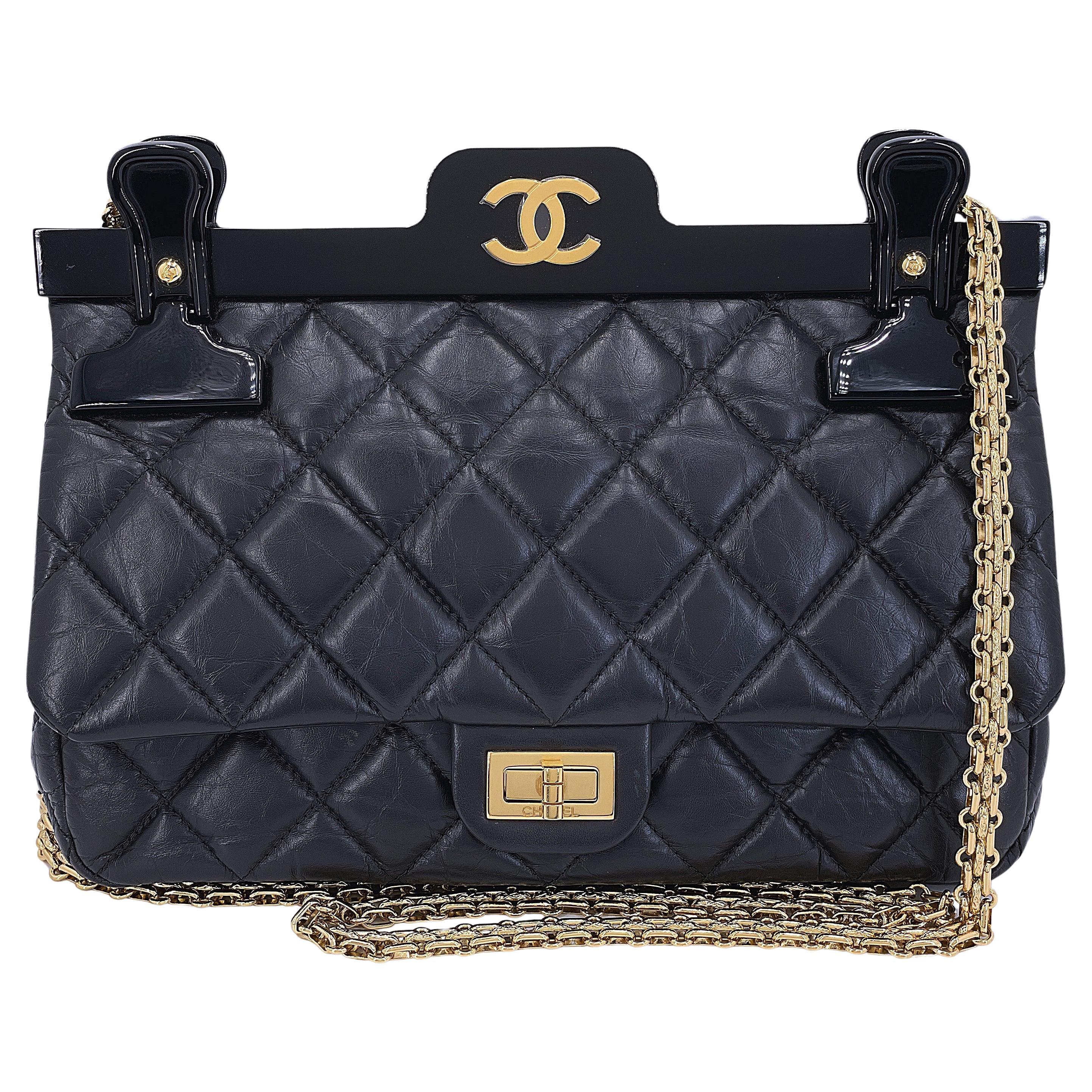 Rare Chanel 2016 "Hanger" Reissue 2.55 225 Classic Flap Bag GHW 67964 For Sale