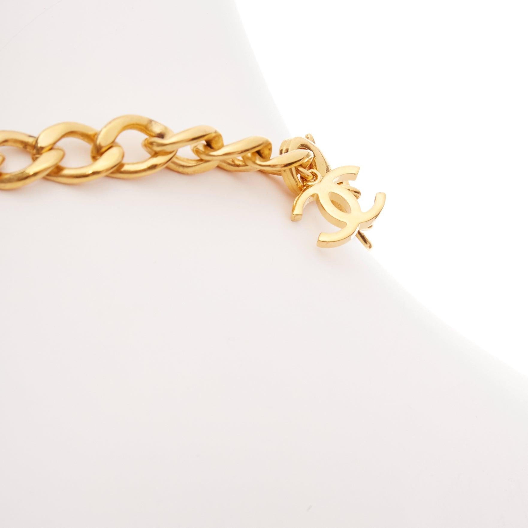 rare CHANEL B20K collier princesse byzantine vert rose rouge gripoix or CC logo en vente 3