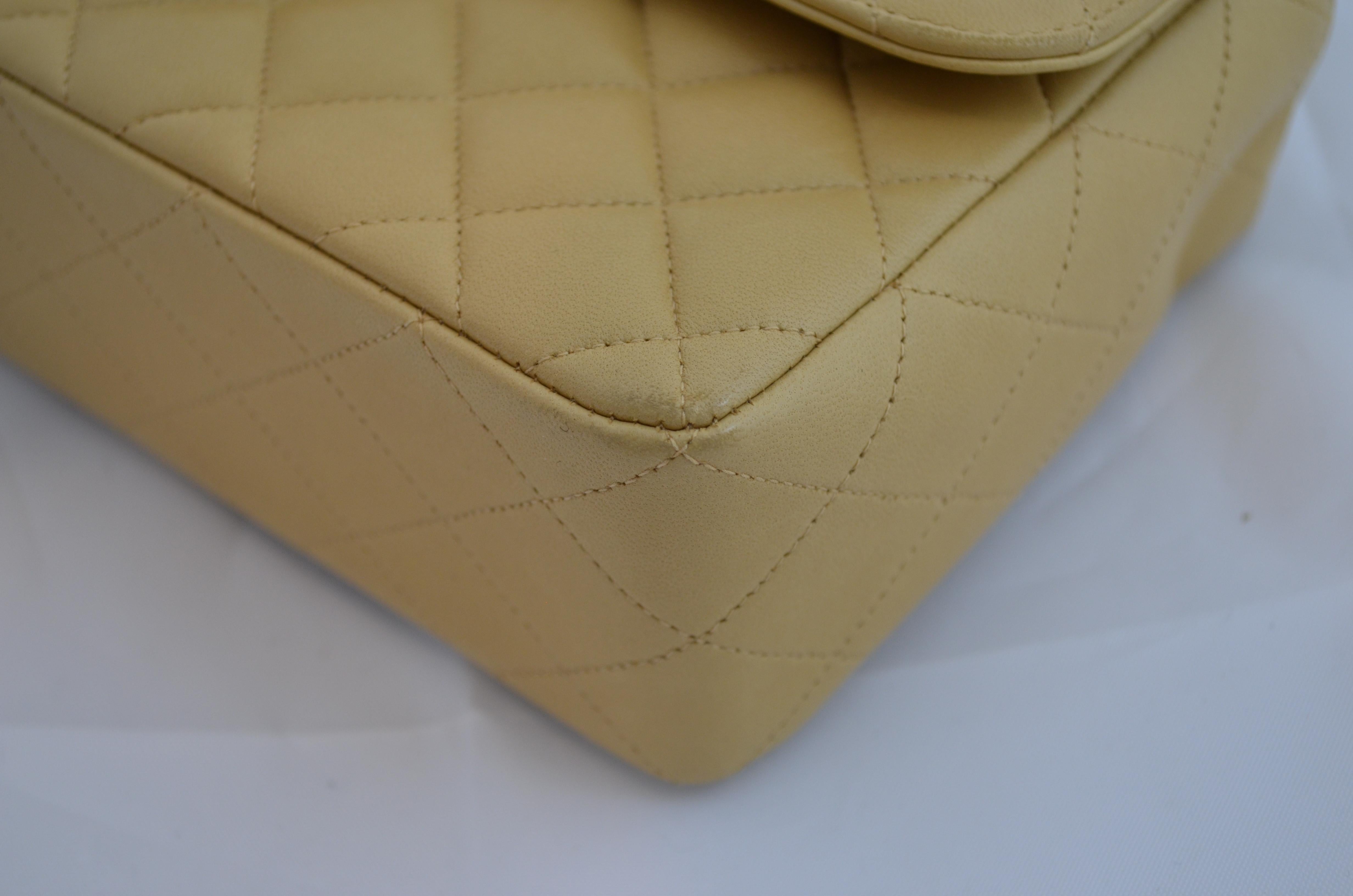 RARE Chanel Beige Quilted Leather Top Handle Medium Bag 6