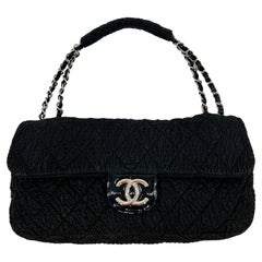 RARO Chanel Black Cloquèe XL Classic Flap