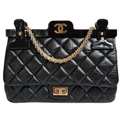 Rare Chanel Black Hanger Reissue Medium Flap Bag
