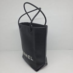 Rare Chanel Black Lambskin Mini Tote Bag