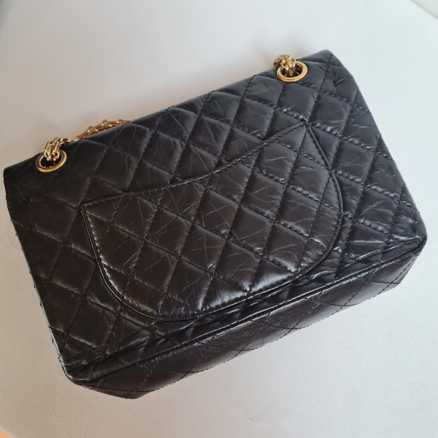 Rare Chanel Black Reissue 2.55 225 Medium Casino Charm Double Flap Bag 10