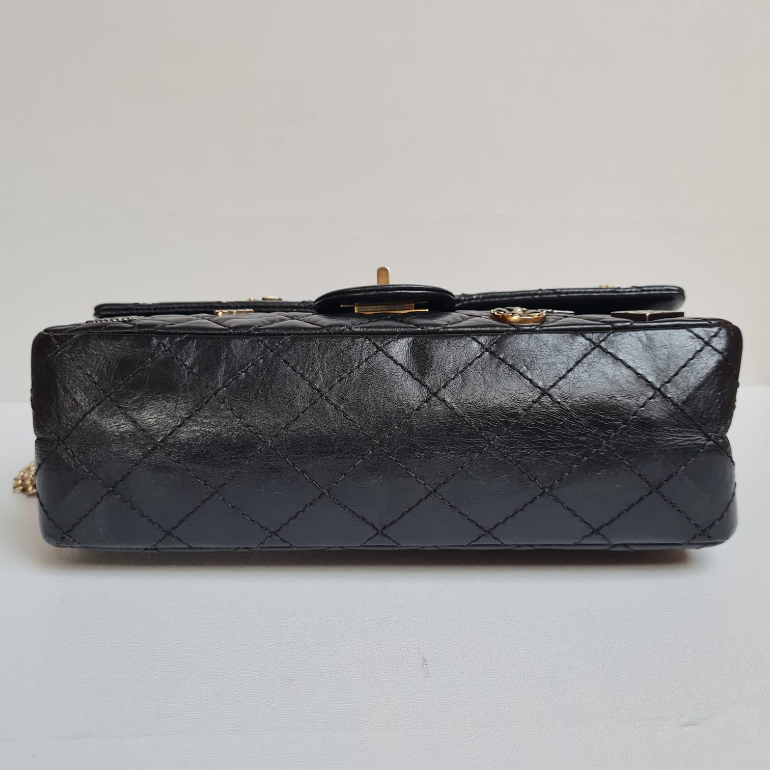 Rare Chanel Black Reissue 2.55 225 Medium Casino Charm Double Flap Bag 3