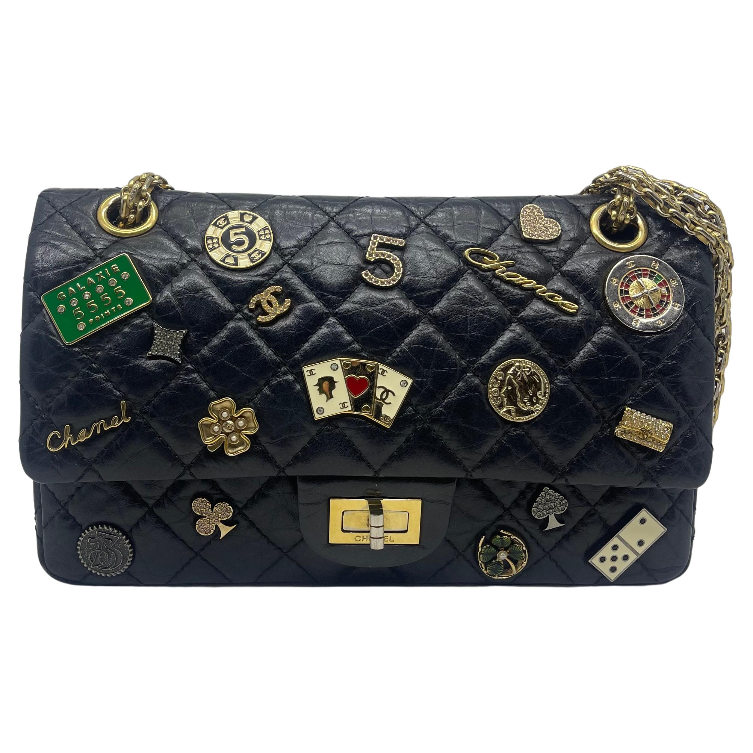 Chanel Rare Reissue 2.55 225 Medium Casino Charm Double Flap Bag