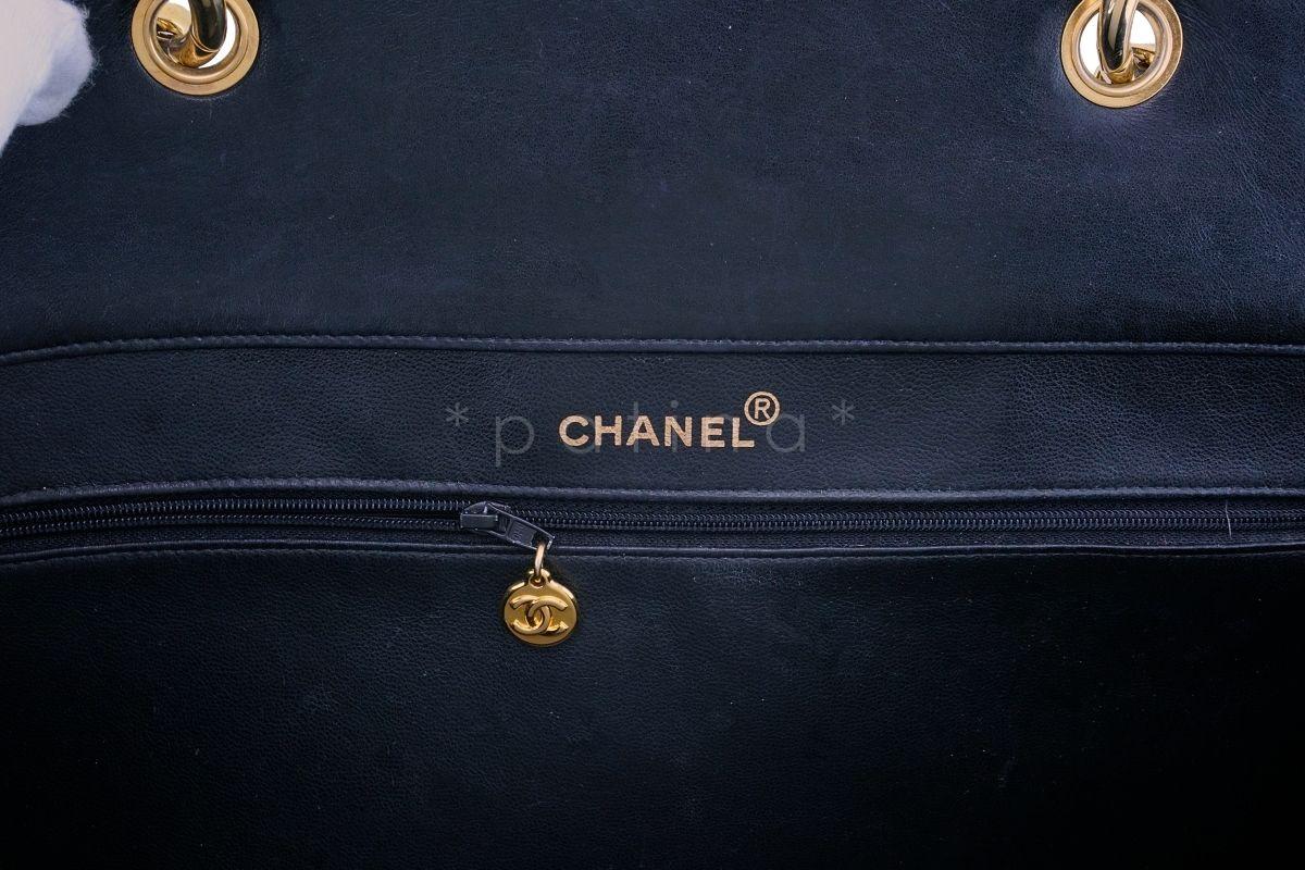 Rare Chanel Black Vintage Patent Original Grand Shopper GST Tote Bag 64025 7