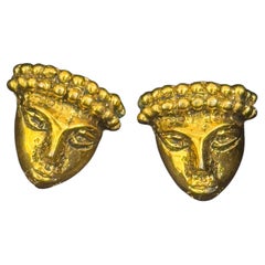 Rare Chanel by Robert Goossens Haute Couture 1960‘s clip on earrings