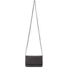 Seltene Chanel 'CC' Crystal Crystal verschönert Leder Brieftasche auf Kette