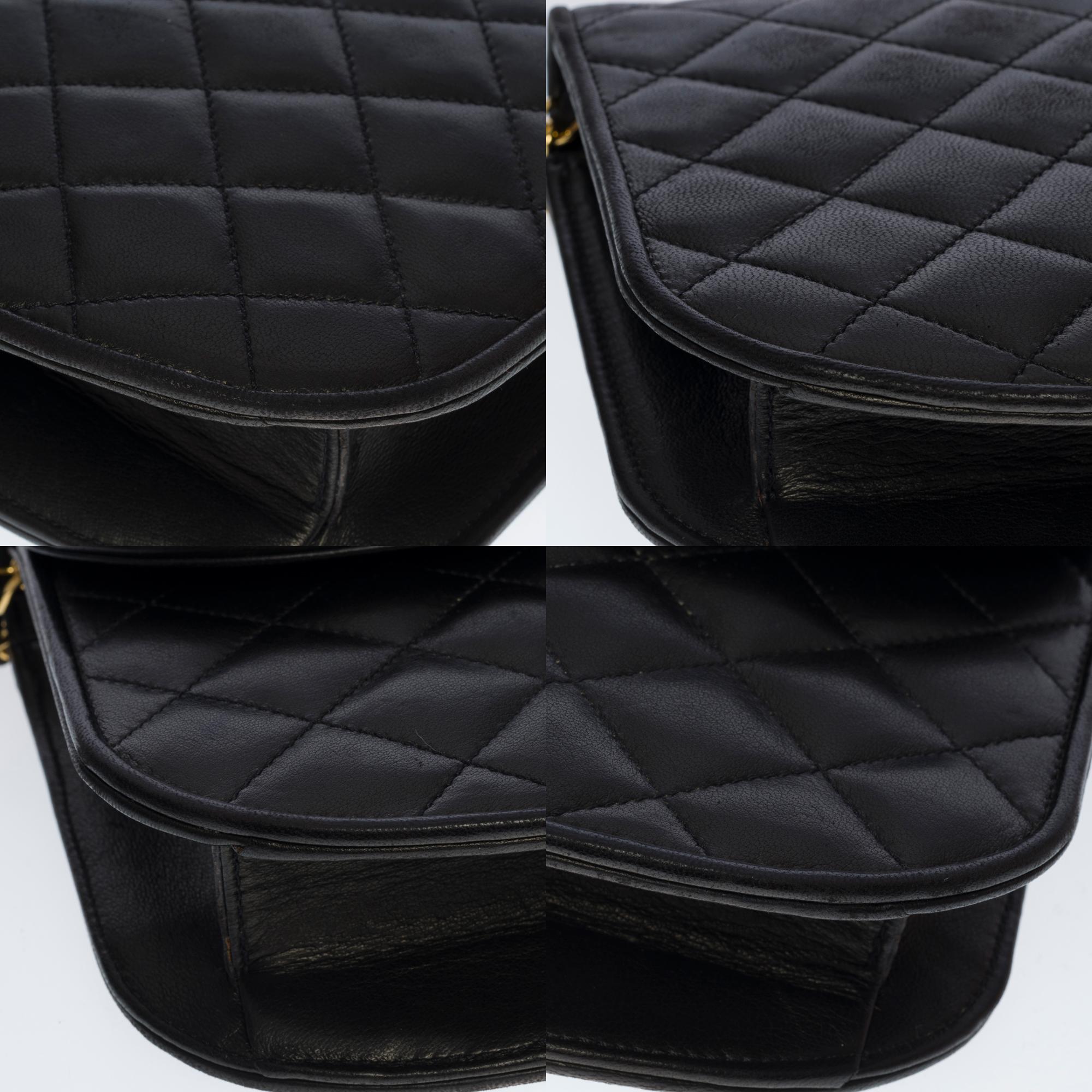 Rare Chanel Classic Flap shoulder bag in black quilted lambskin, GHW 4