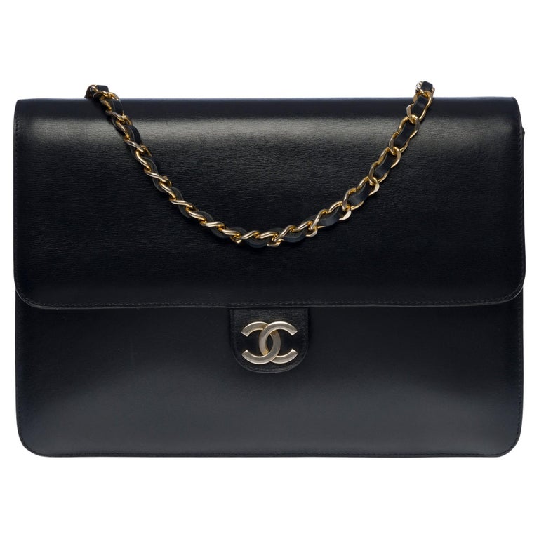 Chanel Vintage Classic Timeless Double Flap Lambskin 10 Shoulder Bag .