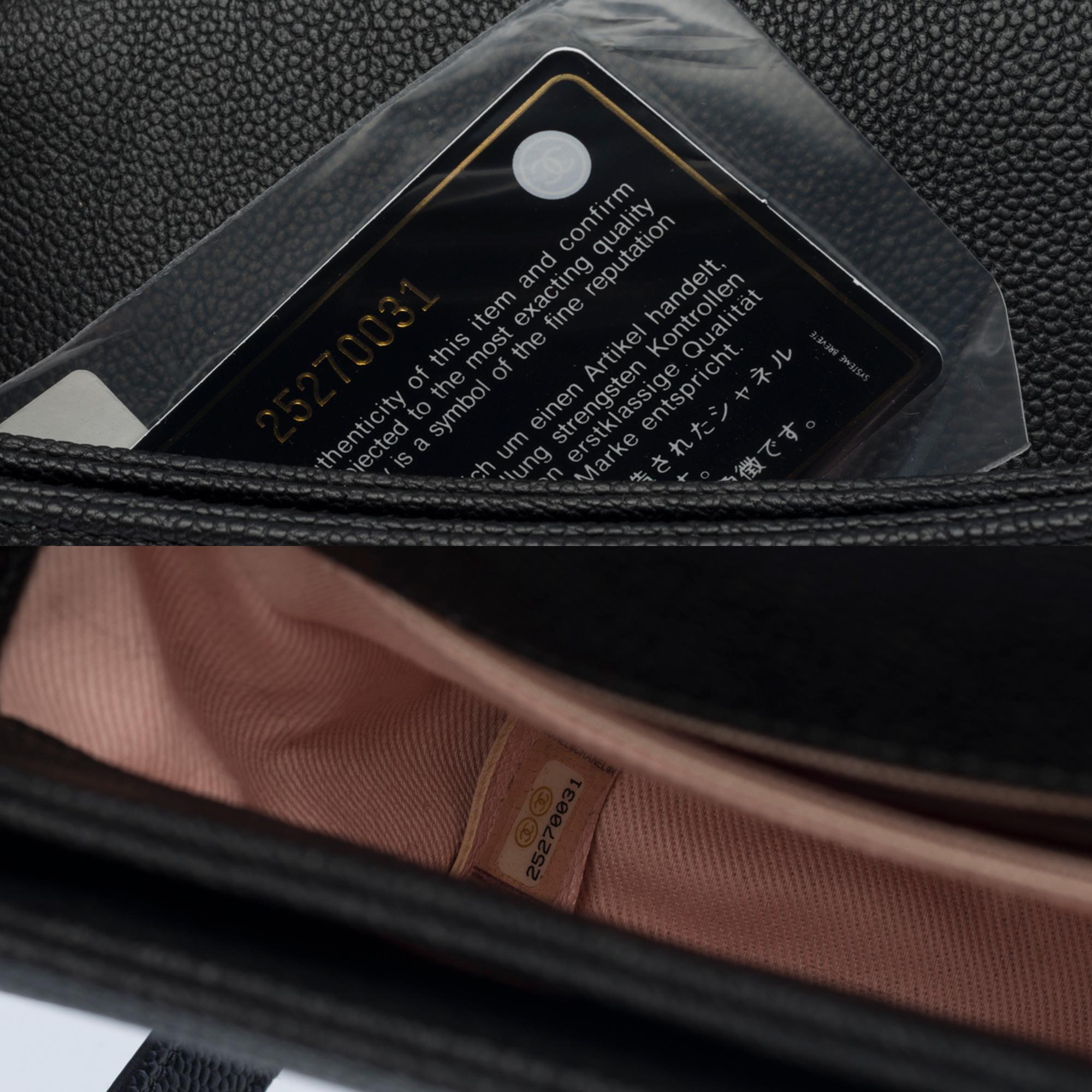 Women's RARE Chanel Coco Cuba Medium flap bag in black caviar leather, Champagne HW 