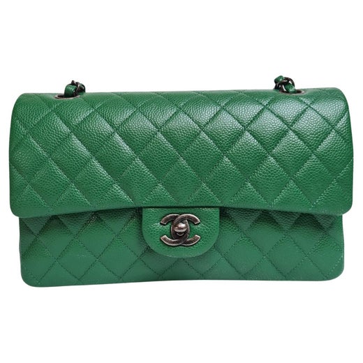 Chanel Emerald Green - 10 For Sale on 1stDibs  emerald green chanel, chanel  18s emerald green, emerald green chanel classic flap