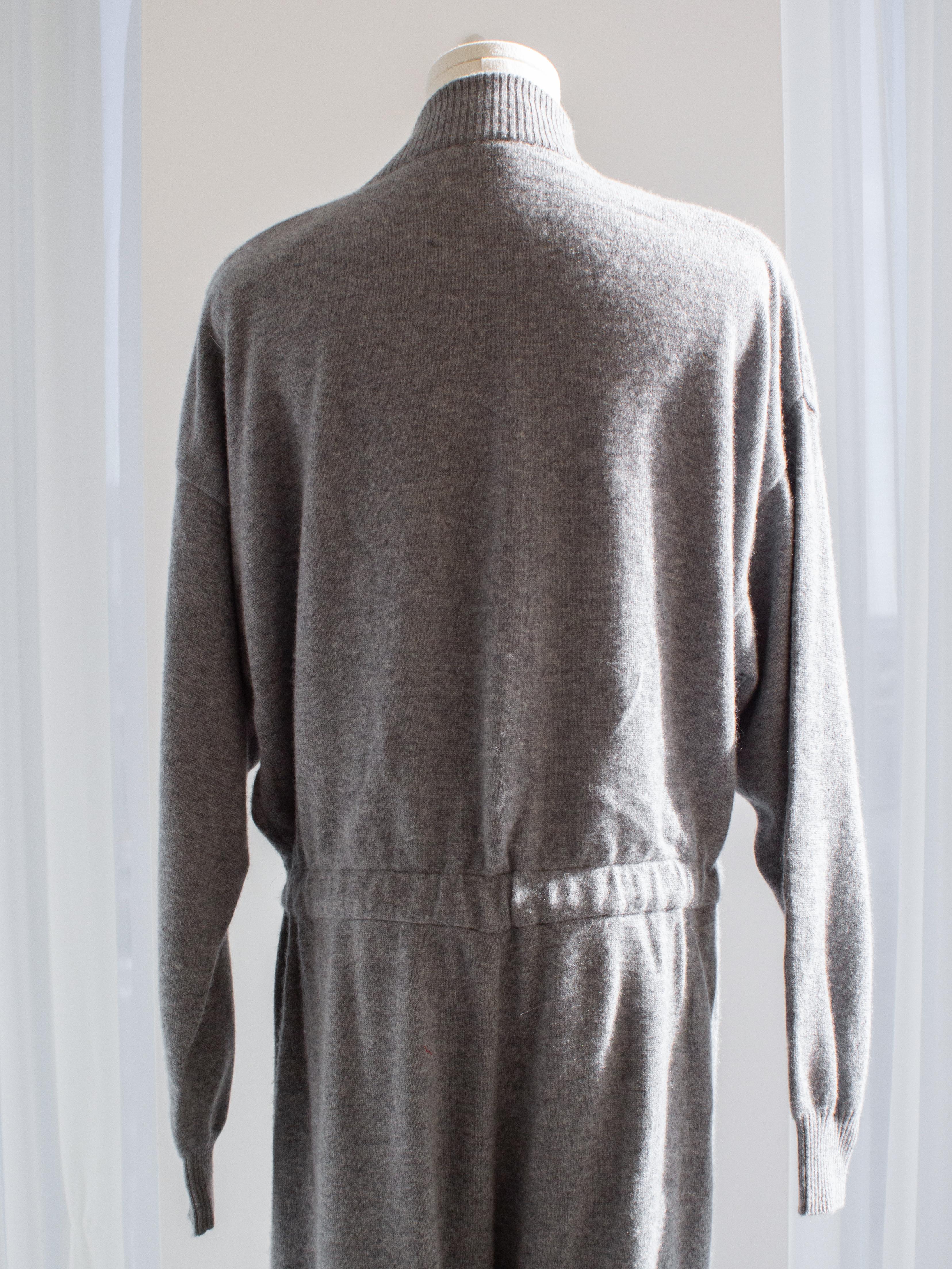 Rare Chanel F/W 1991 Grey White Pearl CC Cashmere Linda 91A Jumpsuit 9