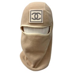 Rare Chanel F/W 2001 runway logo ski mask by Karl Lagerfeld
