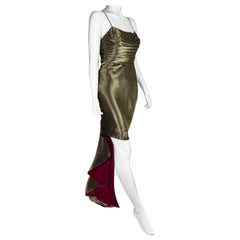 Rar Chanel Herbst 1990 RTW Lamé Laufstegkleid