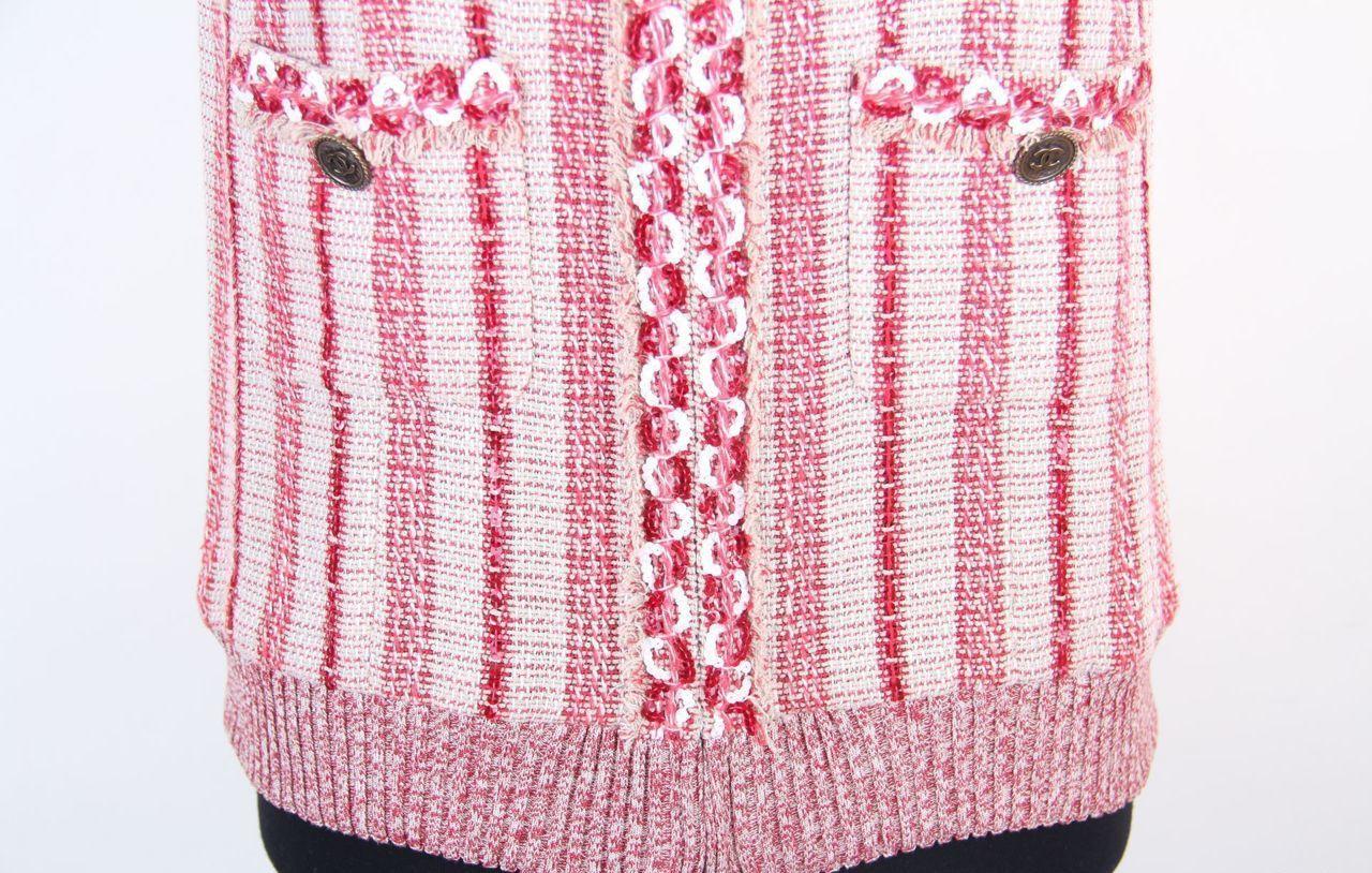 Rare! CHANEL & Karl Lagerfeld 01P Spring/Summer RTW 2001 linen vest For Sale 2