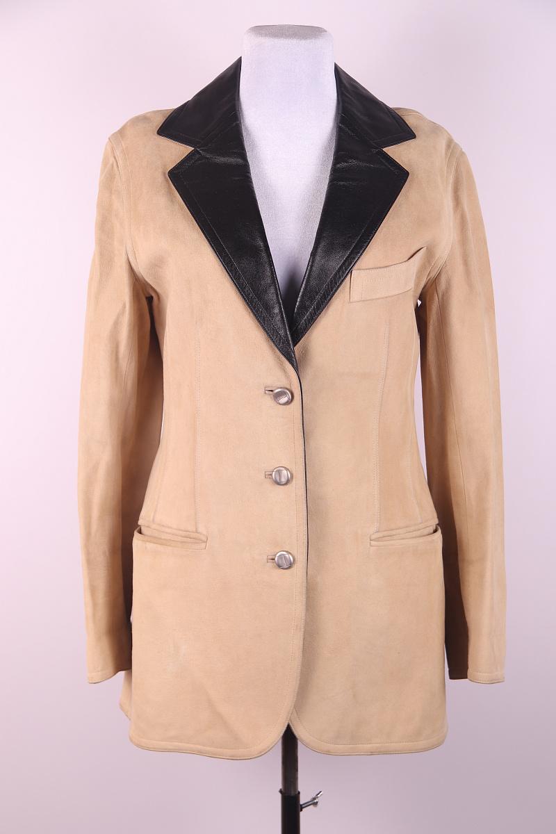 Rare! Chanel & Karl Lagerfeld 98A 1998 Leather Jacket CC logo buttons For Sale 2