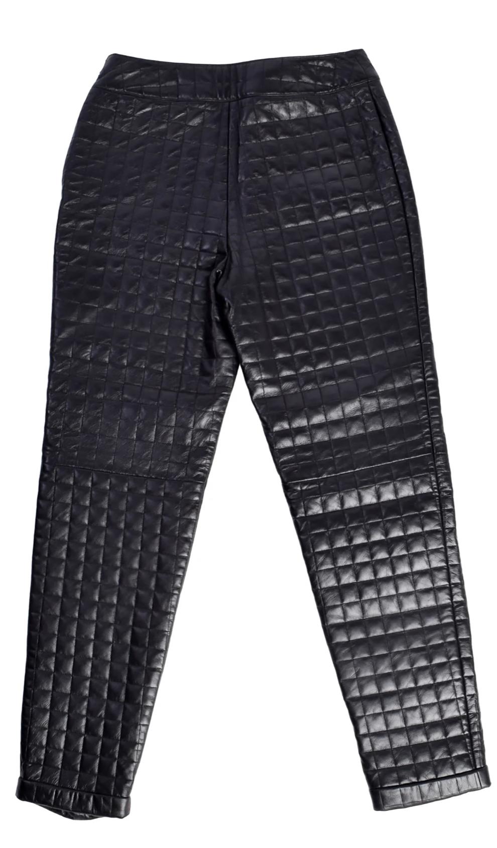 Rare  Chanel Leather Pants  For Sale 8