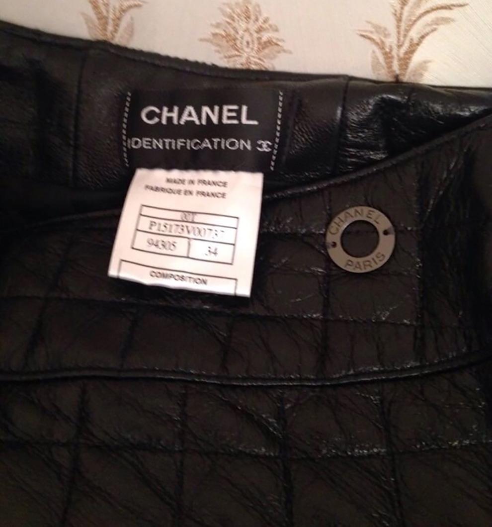 Rare  Chanel Leather Pants  For Sale 9