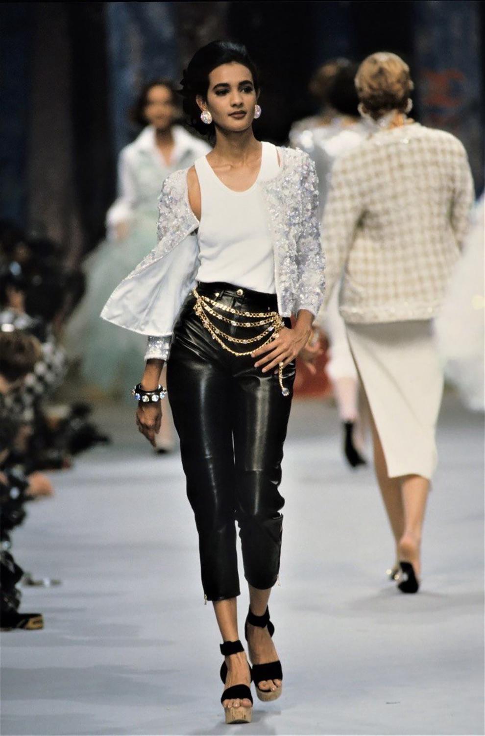 Black Rare  Chanel Leather Pants