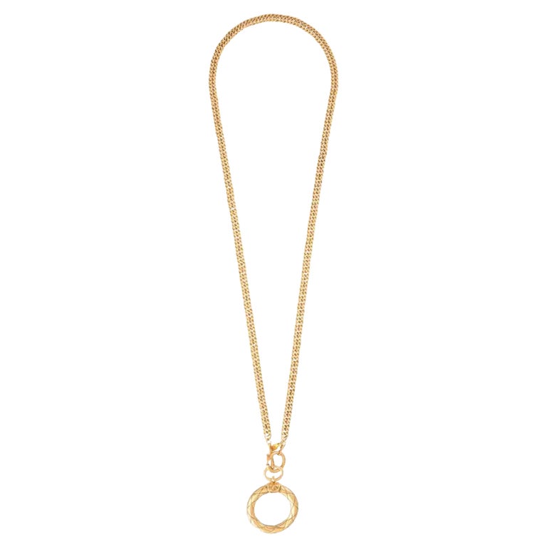 Rare Chanel Loupe Pendant Necklace For Sale at 1stDibs