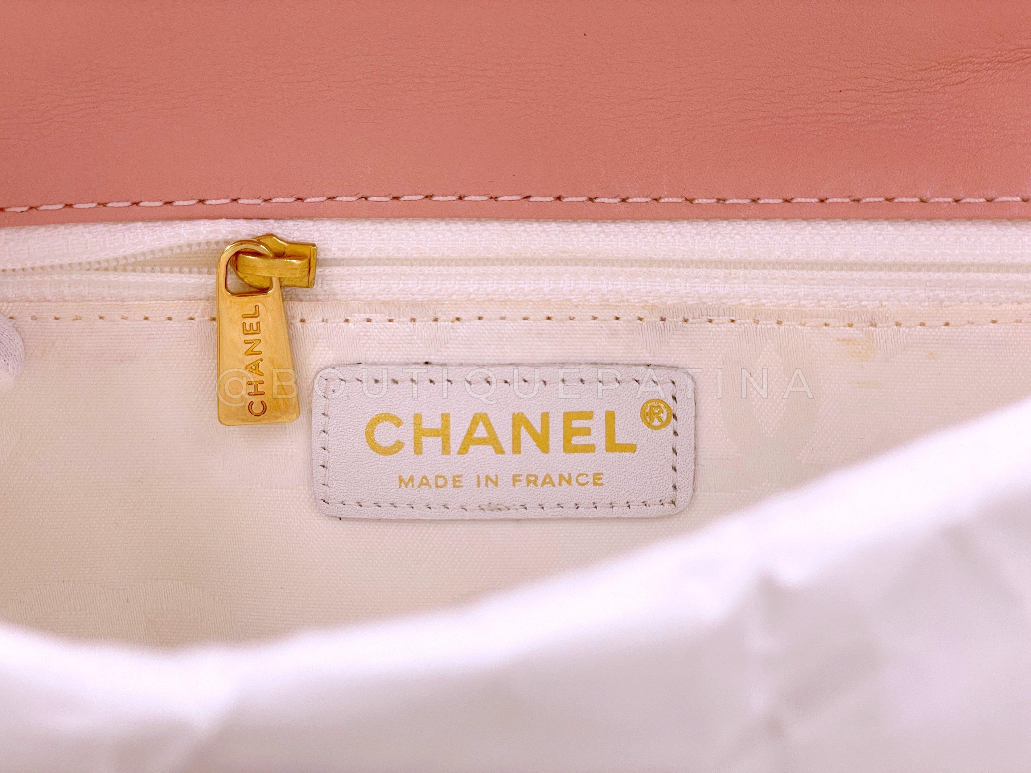 Rare Chanel Mauve Pink Wild Stitch Surpique Baby Flap Bag 66463 For Sale 5