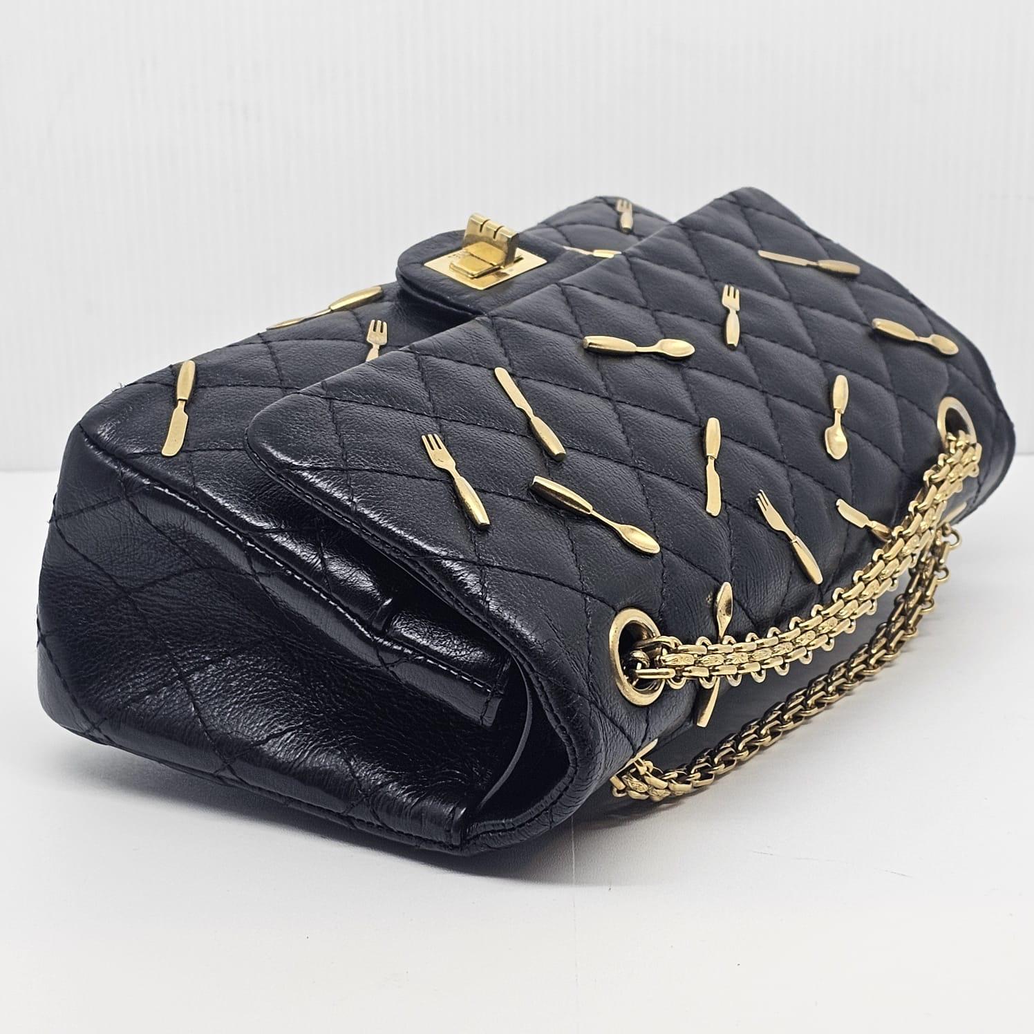 Rare Chanel Medium Reissue 2.55 Gold Brasserie Charm Flap Bag 5