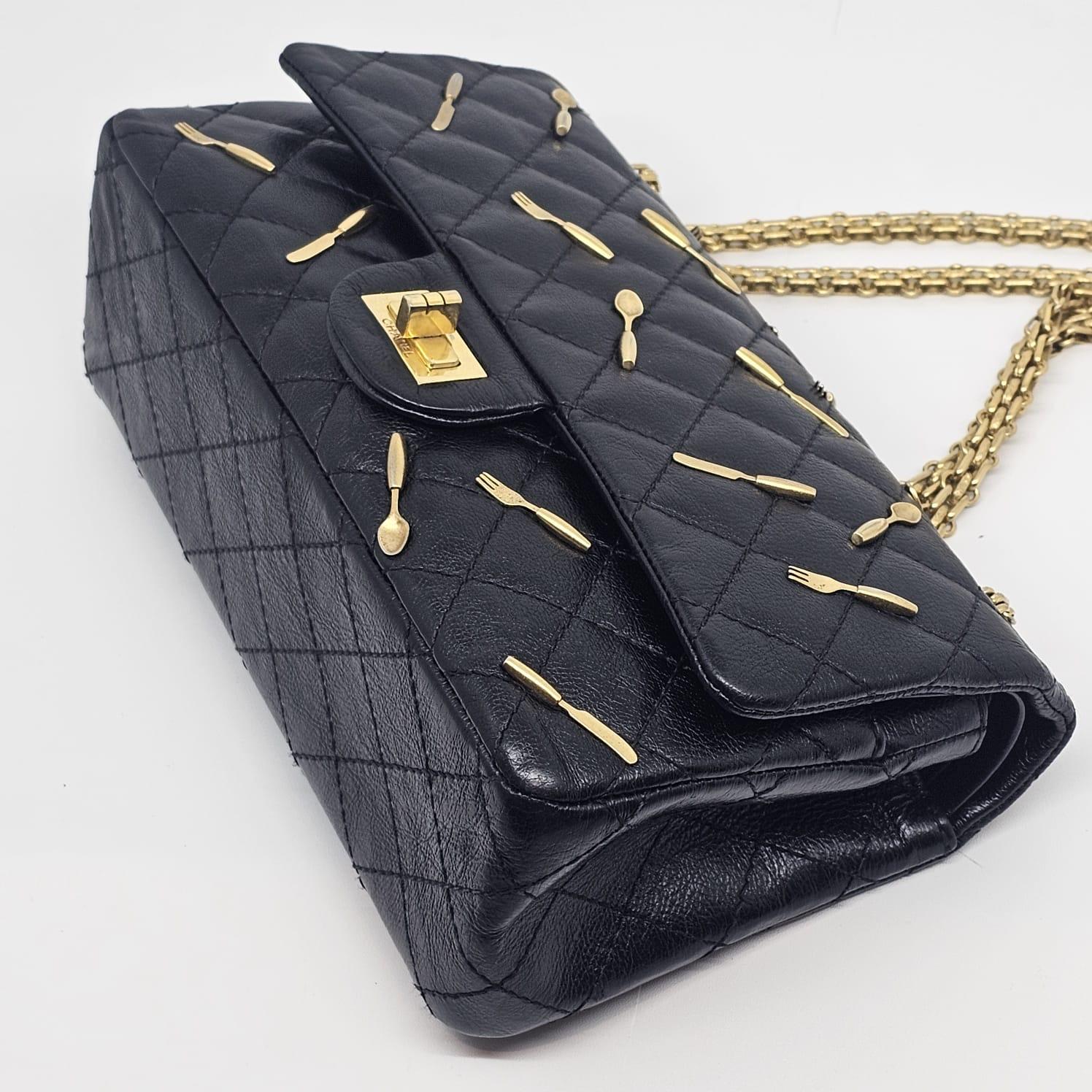 Rare Chanel Medium Reissue 2.55 Gold Brasserie Charm Flap Bag 6