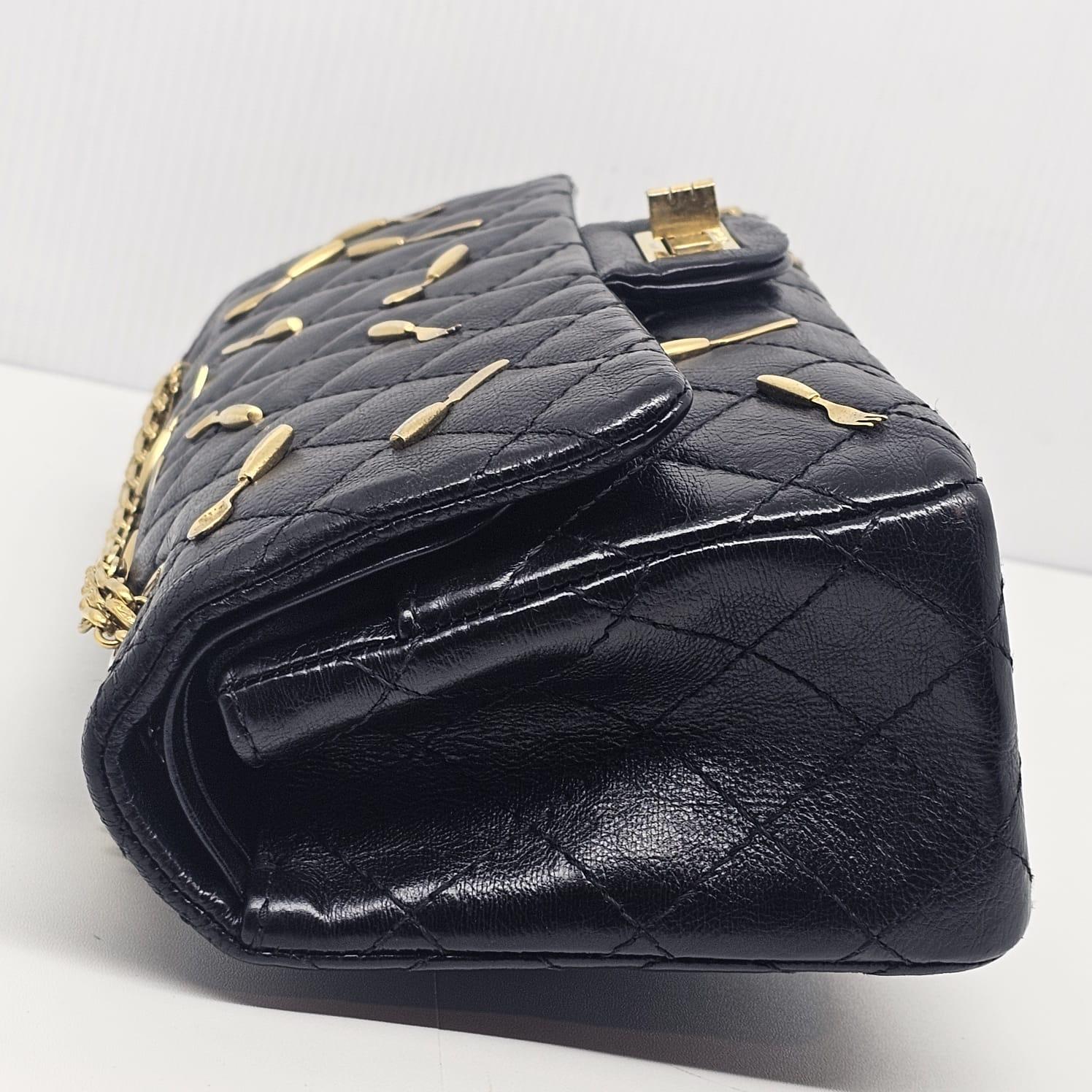 Rare Chanel Medium Reissue 2.55 Gold Brasserie Charm Flap Bag 7