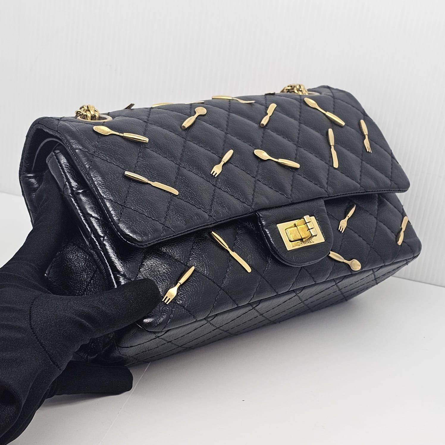 Rare Chanel Medium Reissue 2.55 Gold Brasserie Charm Flap Bag 9