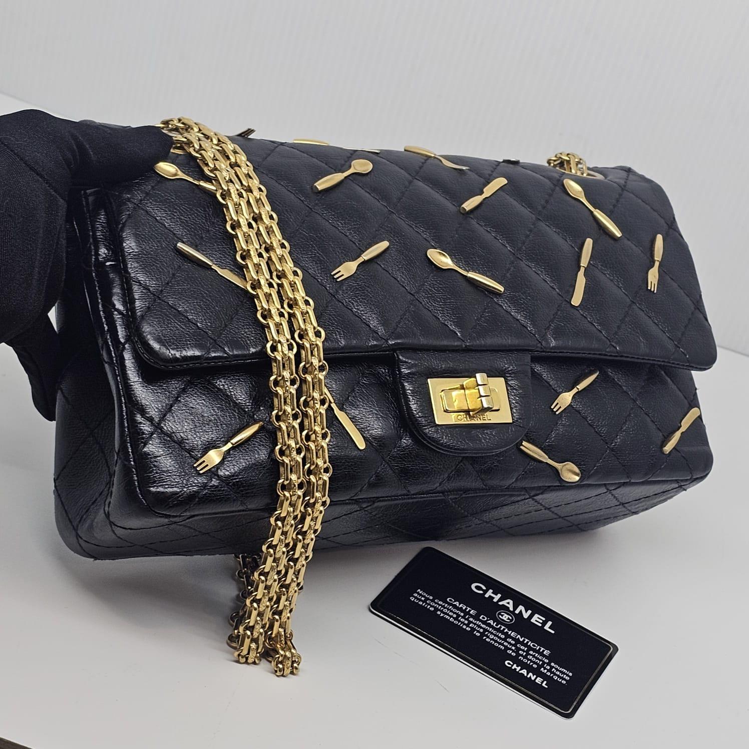 Rare Chanel Medium Reissue 2.55 Gold Brasserie Charm Flap Bag 1