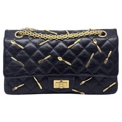 Rare Chanel Medium Reissue 2.55 Gold Brasserie Charm Flap Bag