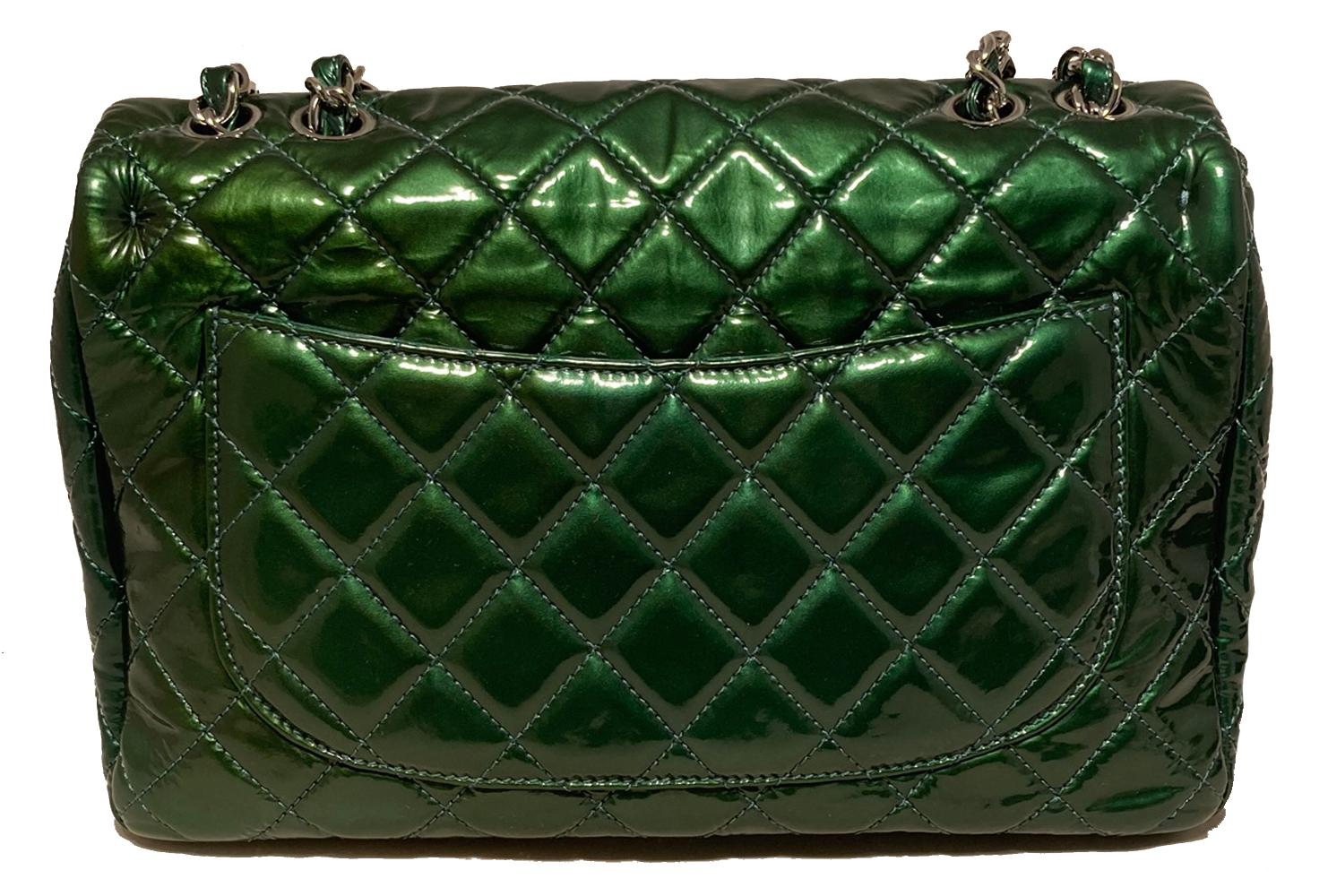 chanel metallic green bag