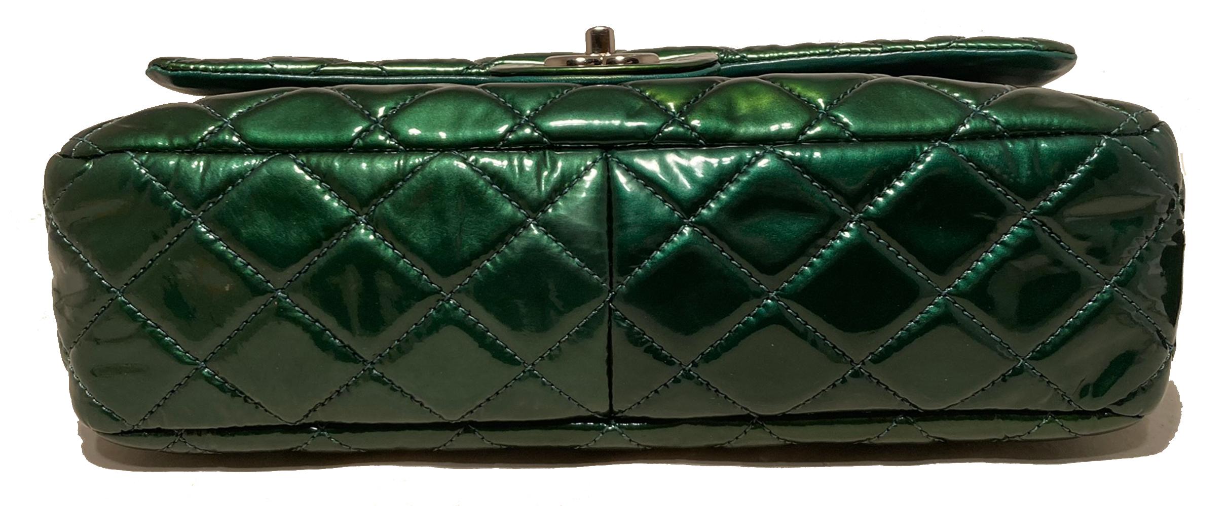 green patent leather chanel bag