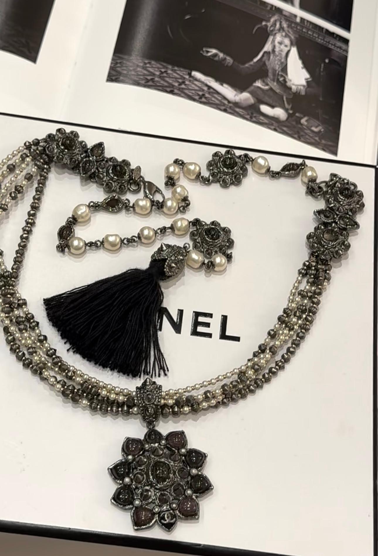 Raro collar Chanel métiers d'art Paris Bombay Pre Fall 2012 de Karl Lagerfeld en venta 7