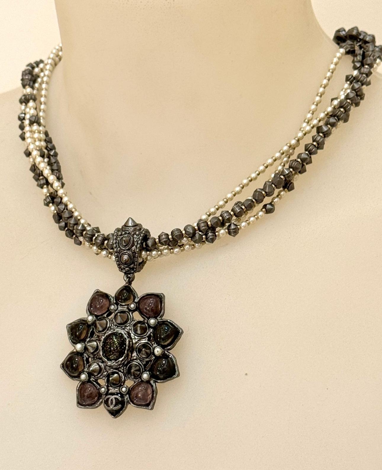 Raro collar Chanel métiers d'art Paris Bombay Pre Fall 2012 de Karl Lagerfeld en venta 4