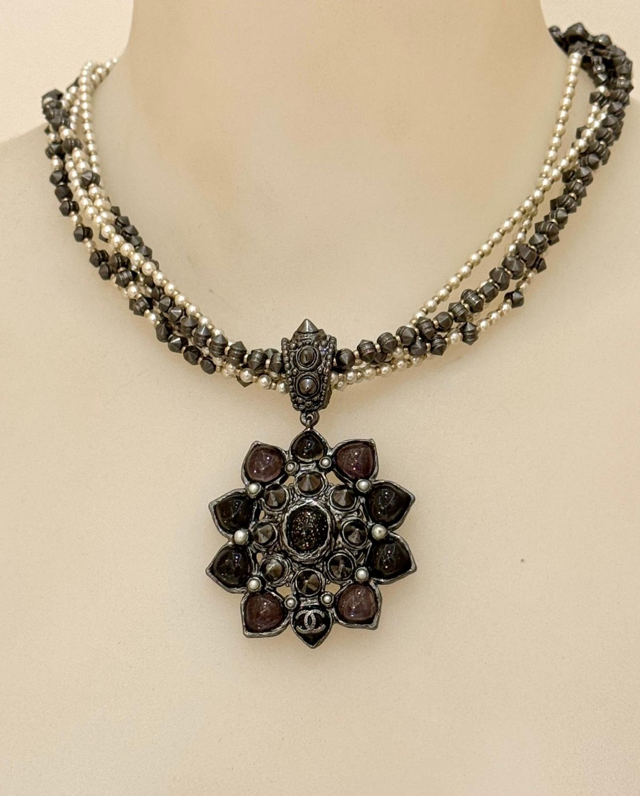 Raro collar Chanel métiers d'art Paris Bombay Pre Fall 2012 de Karl Lagerfeld en venta 5