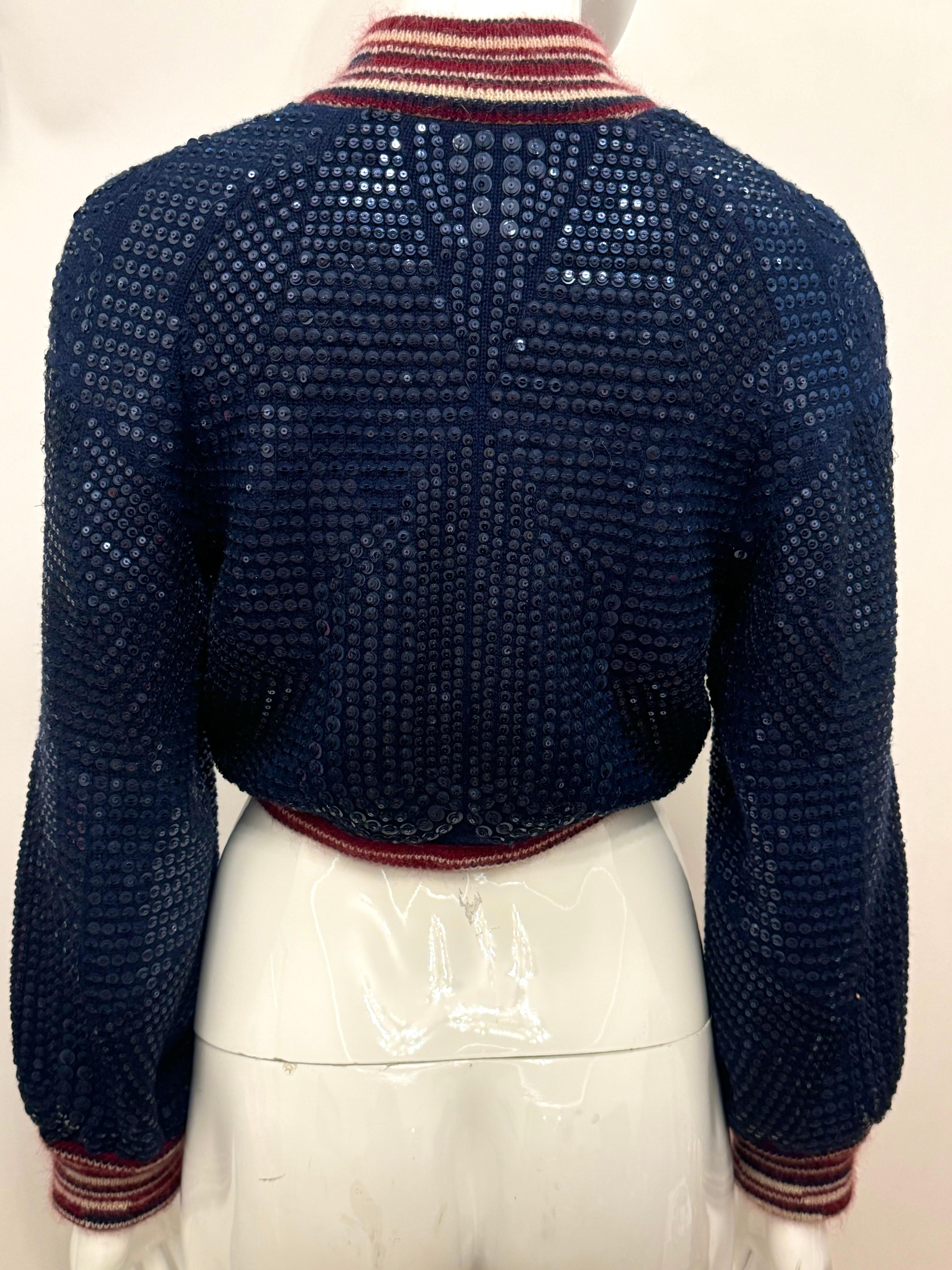 Rara giacca con paillettes Chanel métiers d'art Paris Dallas 2014 in vendita 10