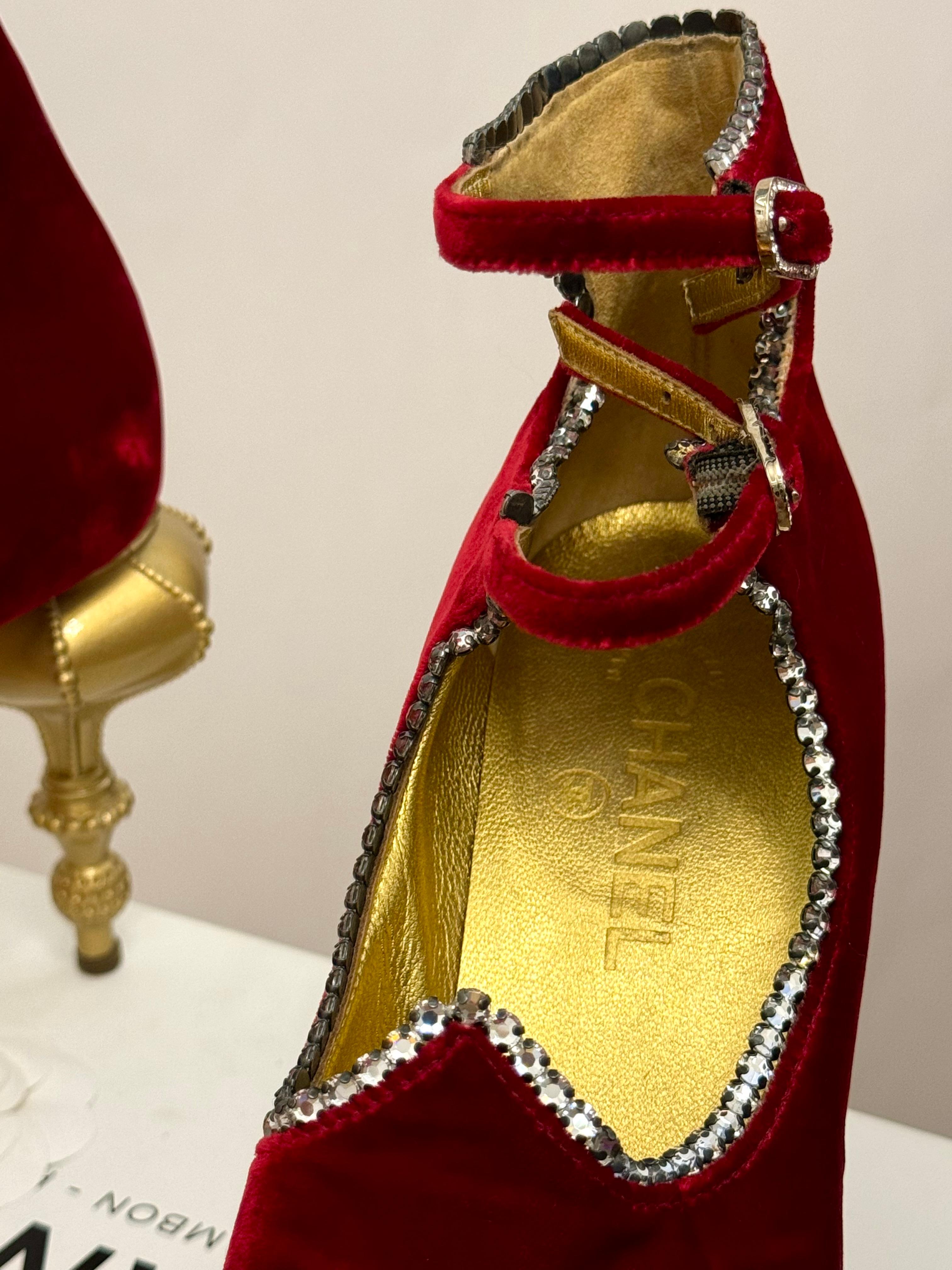 Raros zapatos de pasarela Chanel métiers d'art Paris Moscou 2009 de Karl Lagerfeld en venta 13