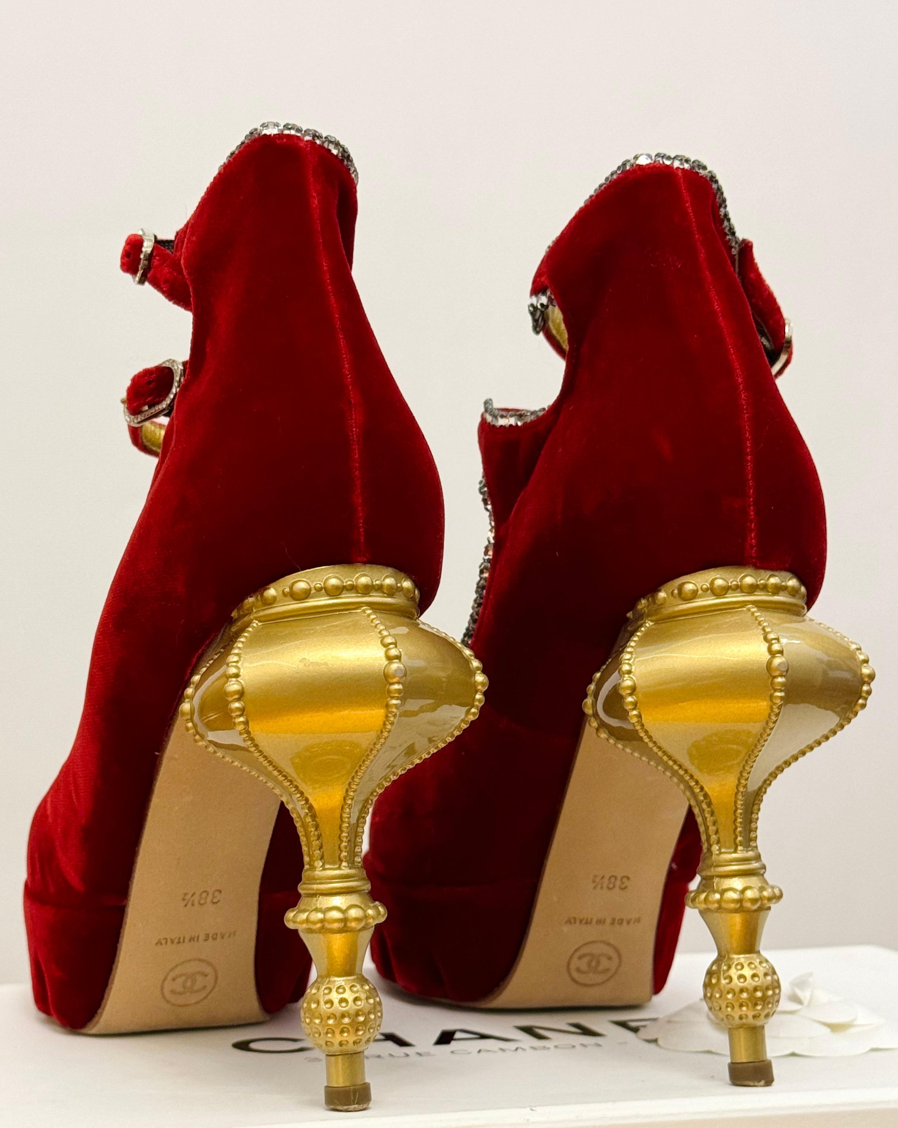 Raros zapatos de pasarela Chanel métiers d'art Paris Moscou 2009 de Karl Lagerfeld en venta 14