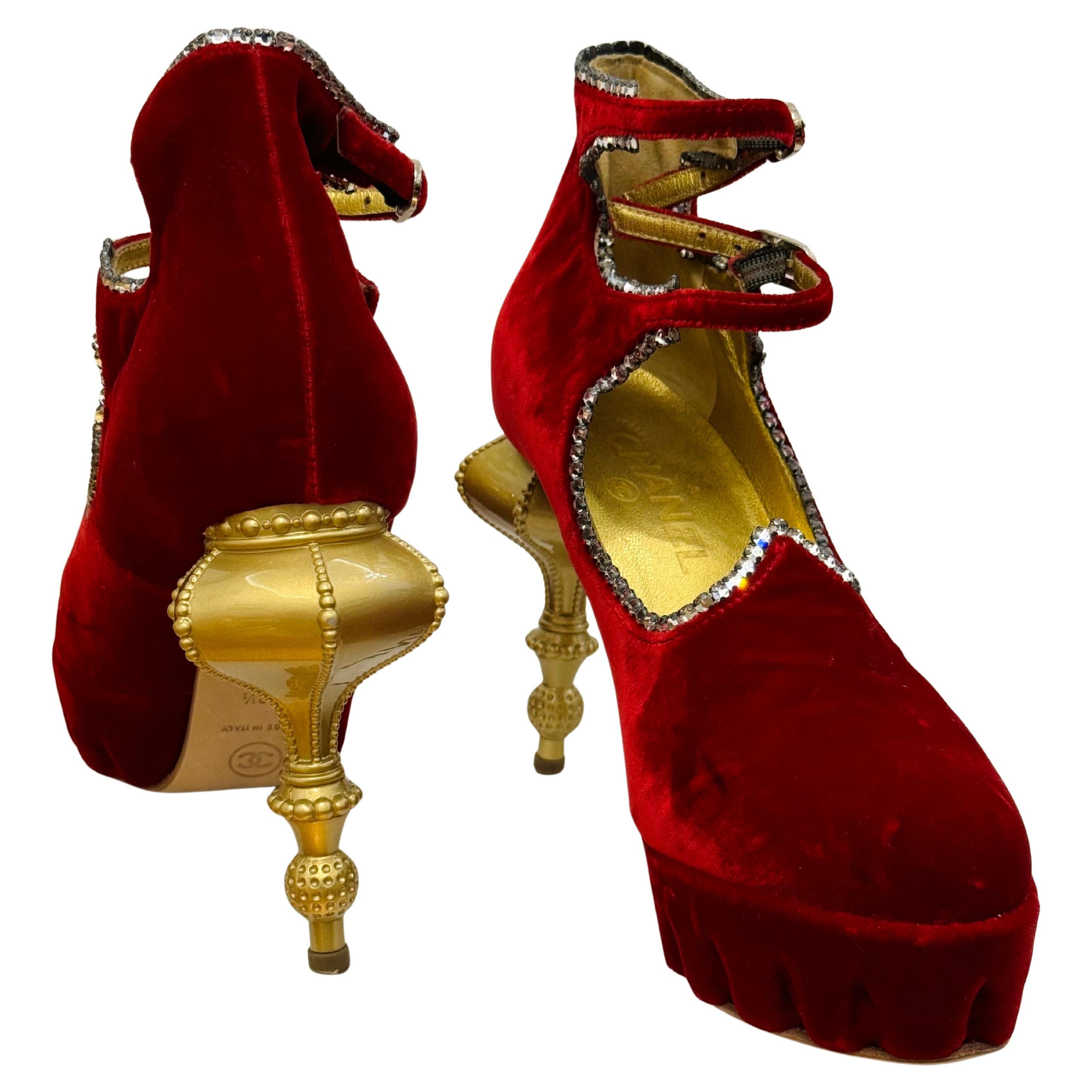 Raros zapatos de pasarela Chanel métiers d
art Paris Moscou 2009 de Karl Lagerfeld en venta