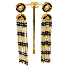 Rari orecchini Chanel métiers d'art Paris New York 2019 Lapis Lazuli Chandelier