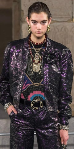 Rare Chanel Métiers d’art Paris NYC 2019 Egyptian Layered Plastron Necklace