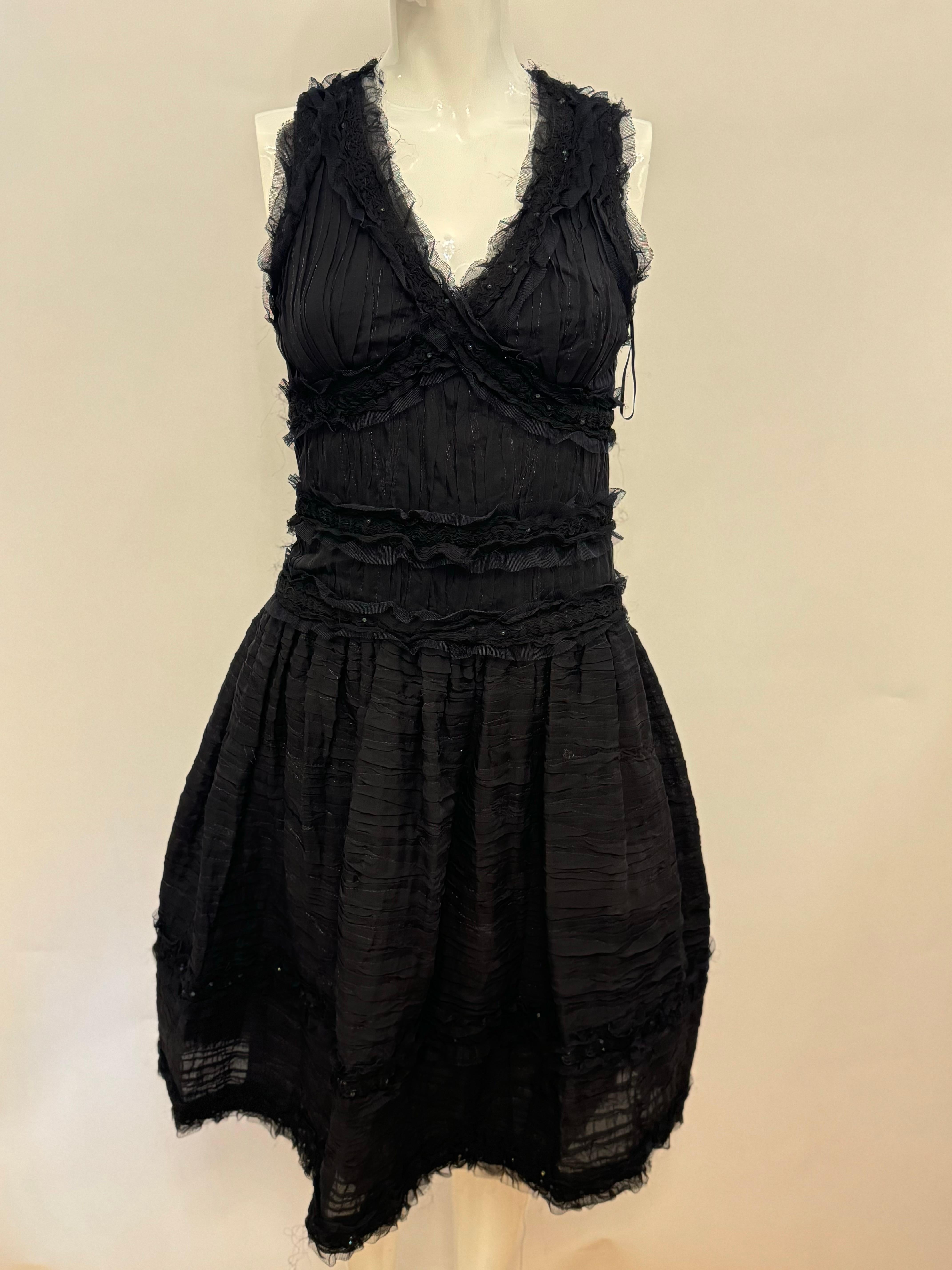 Rare robe de cocktail Chanel Métiers d'art Paris Tokyo 2005 en vente 13